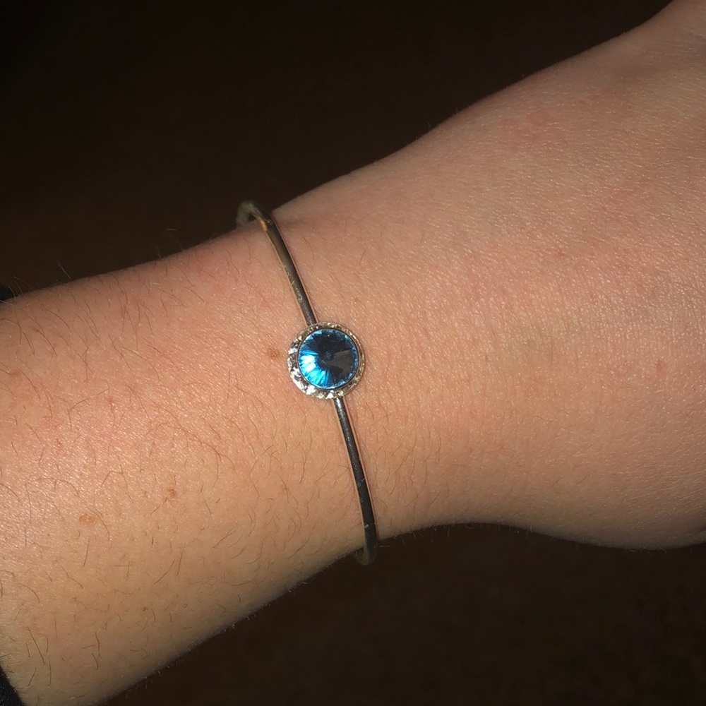 Cute blue crystal diamond bracelet